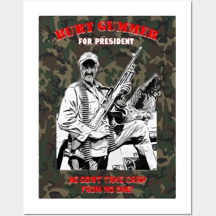 Burt For President - camo Posters and Art